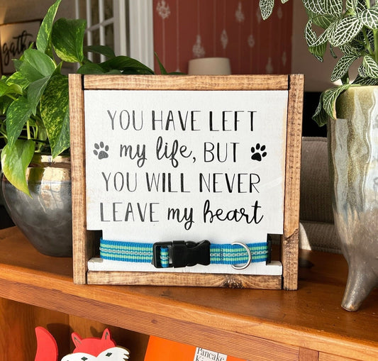 Pet Memorial Gift Idea | Dog Sympathy | Pet Loss Frame | Dog Lover | Loss of Cat | You Have Left My Life, But You Will Never Leave My Heart