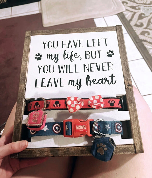 Pet Memorial Gift For Two Dogs | Dog Sympathy | Pet Loss Frame | Dog Lover Sign | You Have Left My Life, But You Will Never Leave My Heart