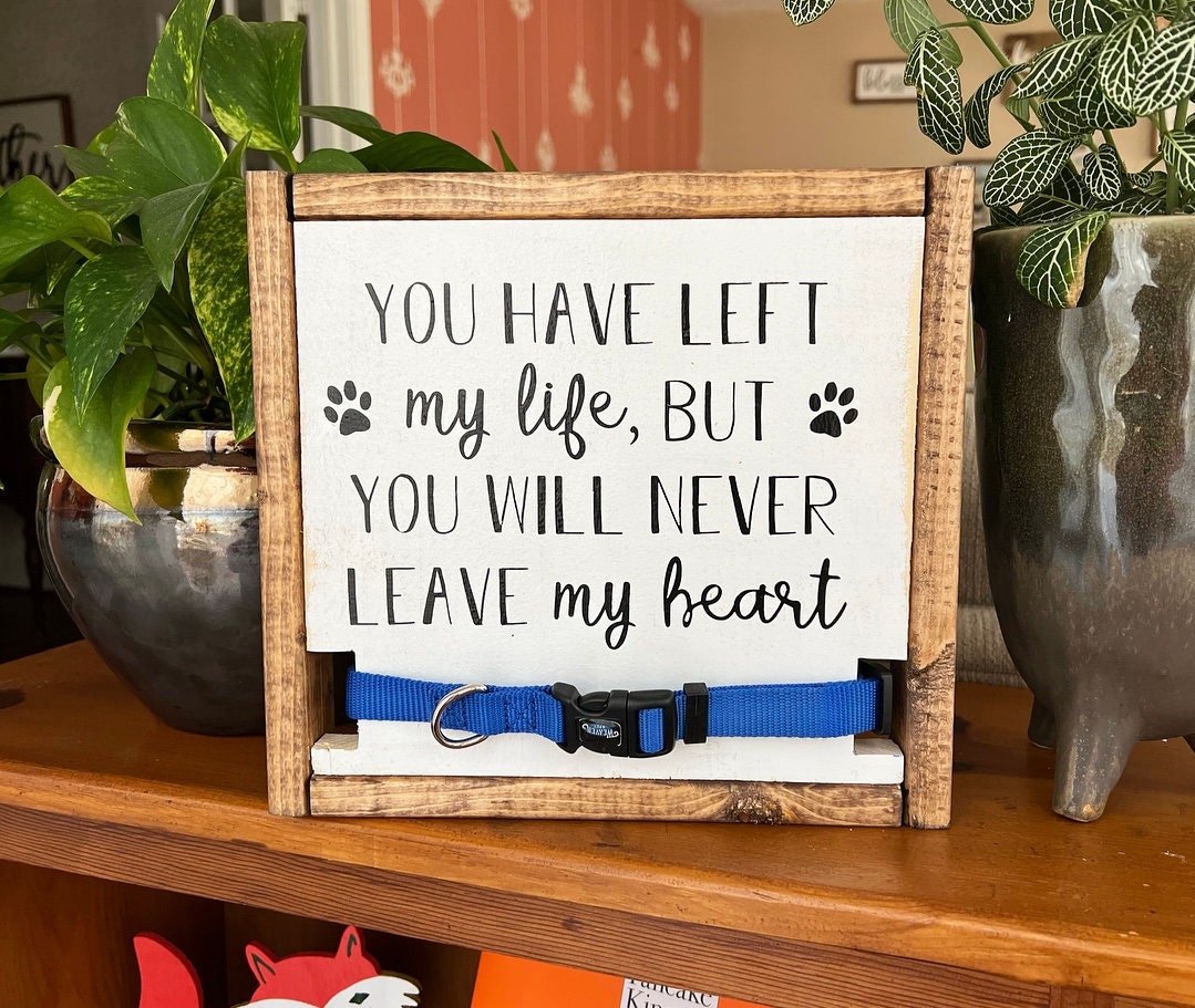 Pet Memorial Gift Idea | Dog Sympathy | Pet Loss Frame | Dog Lover | Loss of Cat | You Have Left My Life, But You Will Never Leave My Heart
